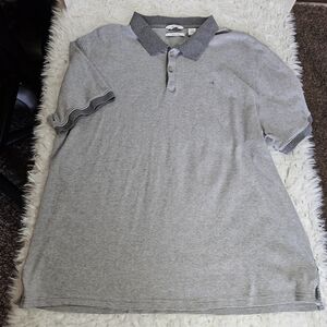 Calvin Klein Men's Polo in Gray Stripes